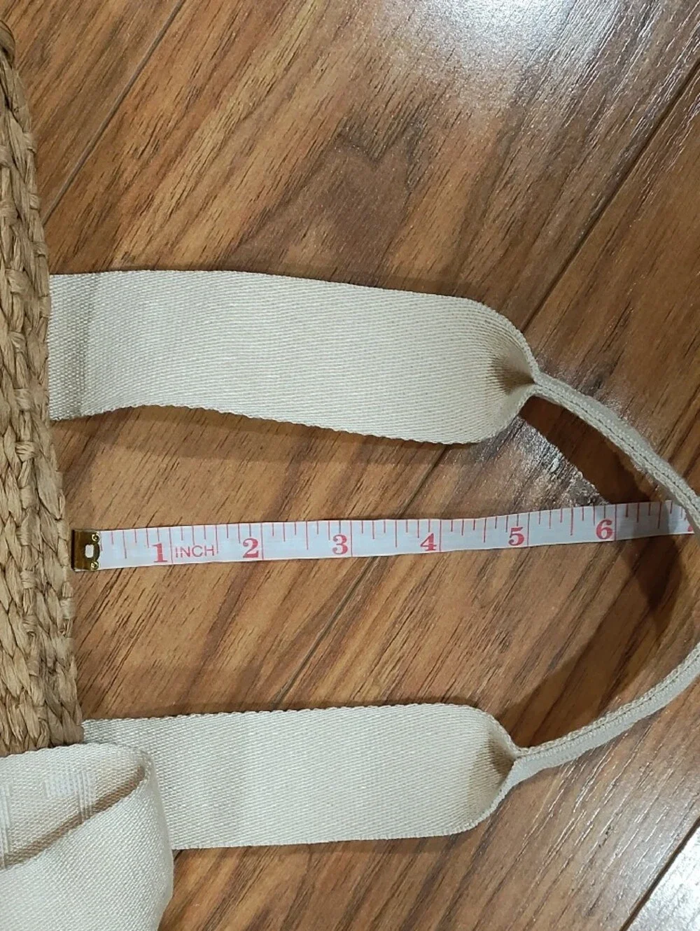 Offline by aerie Natural Woven Straw Tote with Cream Logo Straps